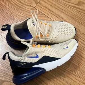 Nike Air Max 270 Cream and Navy Sneakers